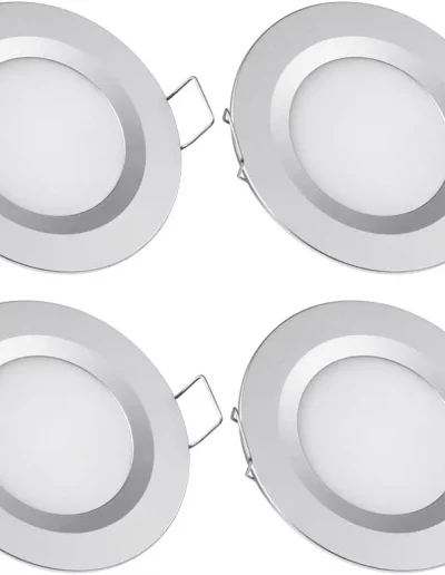 12V 4 x LED Recessed Ceiling Lights, 3W Dimmable