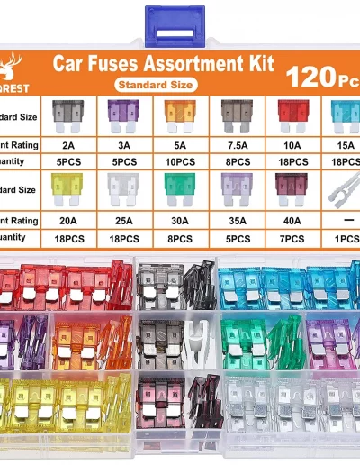 120Pcs Replacement Fuses Assortment Kit