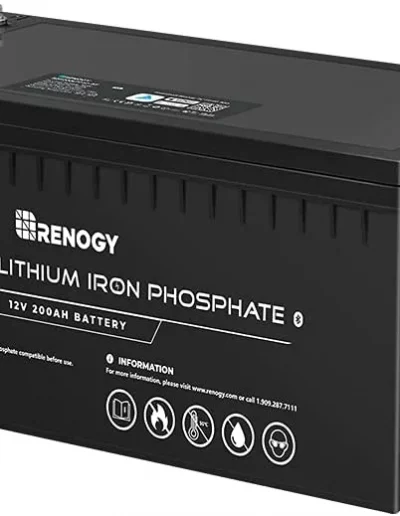 Renogy 12V 200Ah LifePO4 Lithium Battery with Built-in Bluetooth module 5.0, 10 Years Battery Life